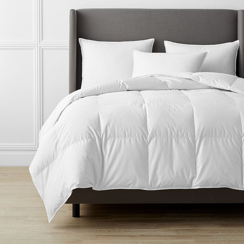 Premium Alberta Down Medium Warmth Comforter - King/California King Size, White - Luxury Bedding for Cold Winter Nights & Cozy Home Decor