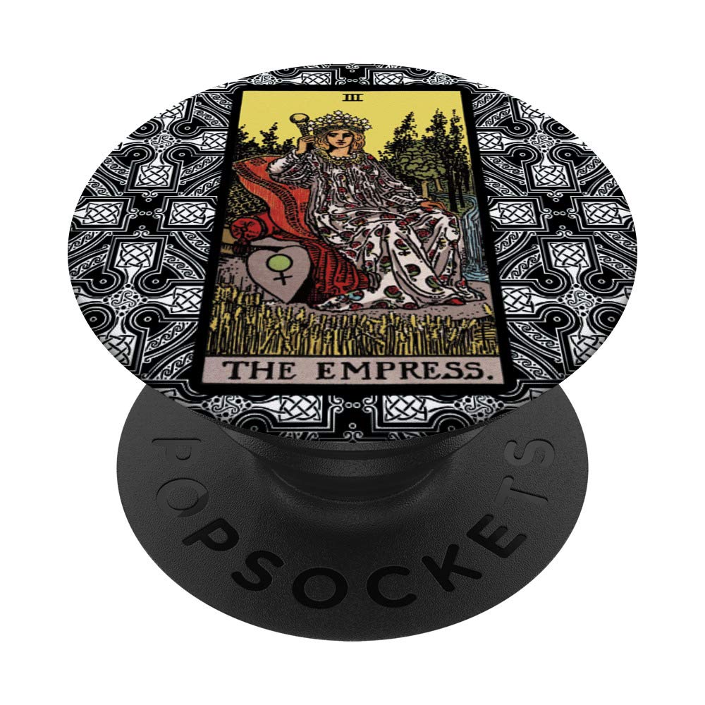 Empress Celtic Cross Tarot Card PopSockets PopGrip - Swappable Phone & Tablet Grip for Tarot Readers | Perfect for Divination, Meditation & Spiritual Practices
