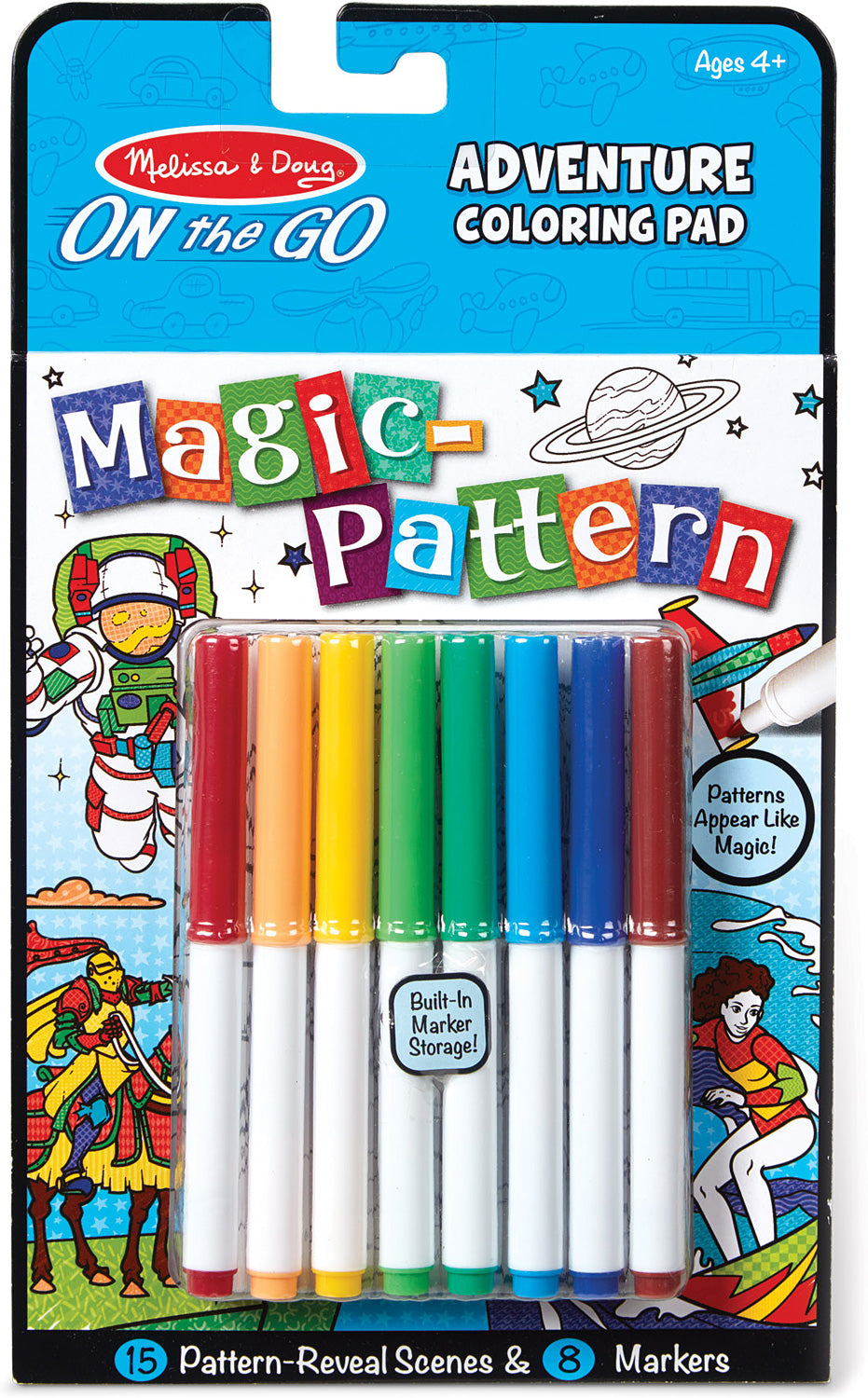 M&D On The Go Magic Pattern Adventure - Portable Travel Activity Set for Kids - Perfect for Road Trips, Airplane Rides & Family Vacations