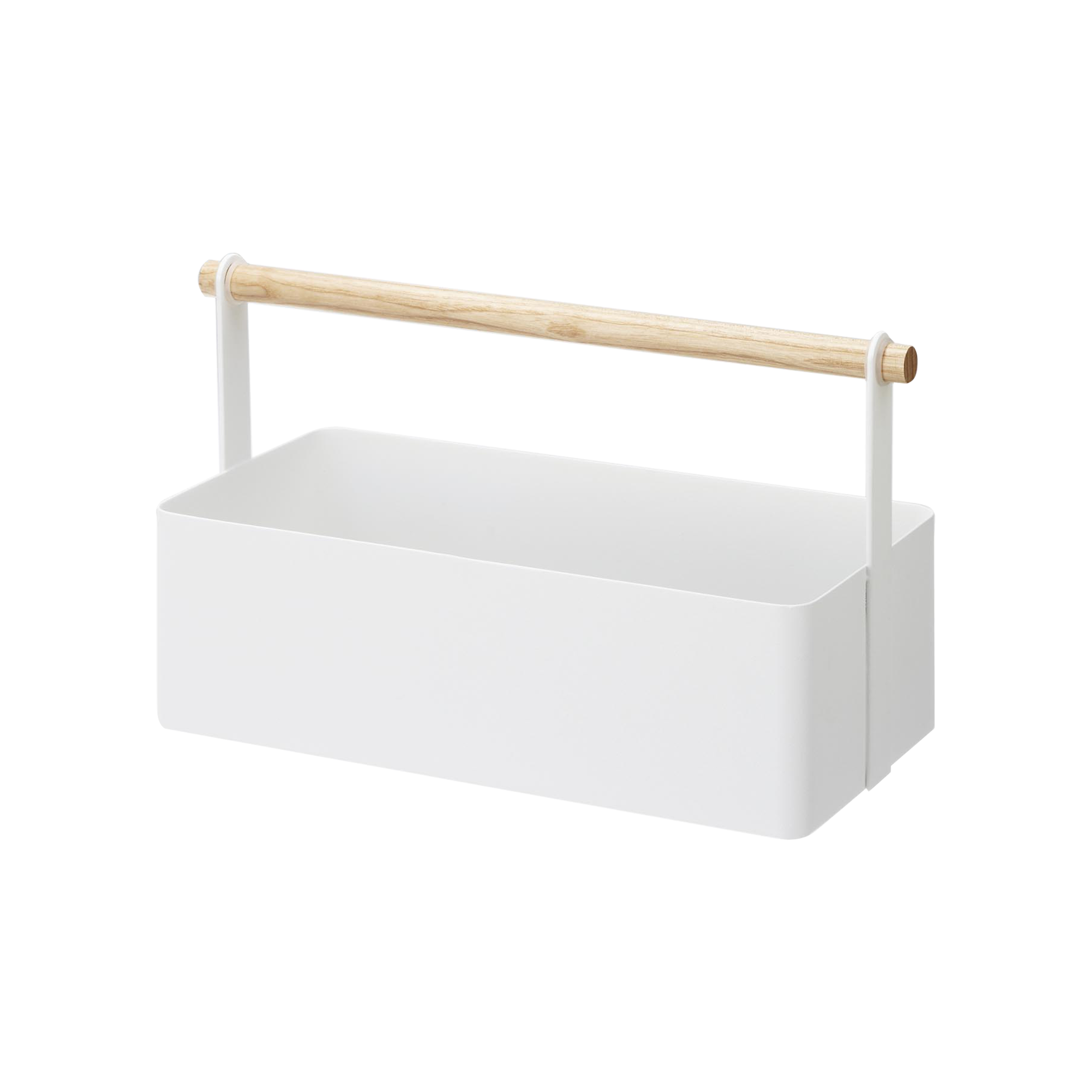 Steel and Wood Storage Caddy Organizer - 2 Sizes for Kitchen, Bathroom, or Office Organization - Perfect for Utensils, Toiletries, and Desk Supplies