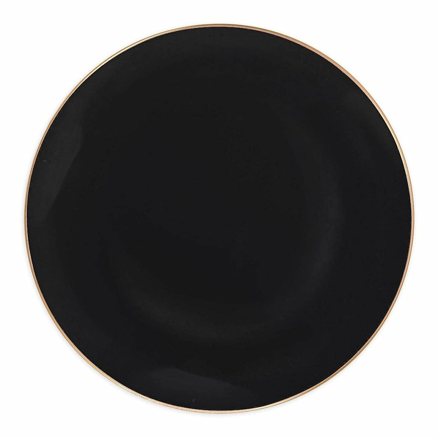 100-Piece Organic Collection Black & Gold Rim 10