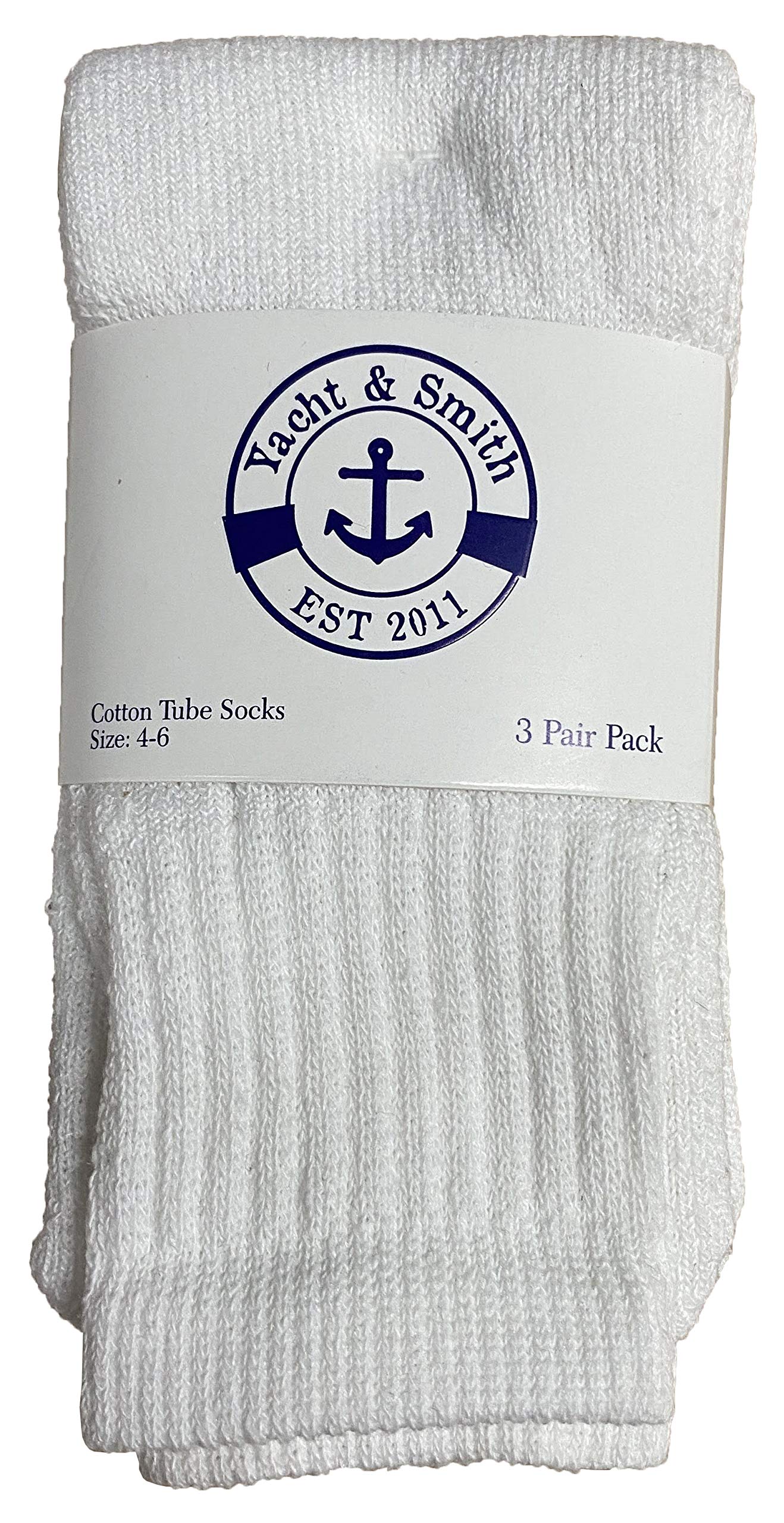 Yacht & Smith 240 Pairs Bulk Kids Cotton Tube Socks - Boys & Girls Referee Style Socks for Sports, School & Daily Wear