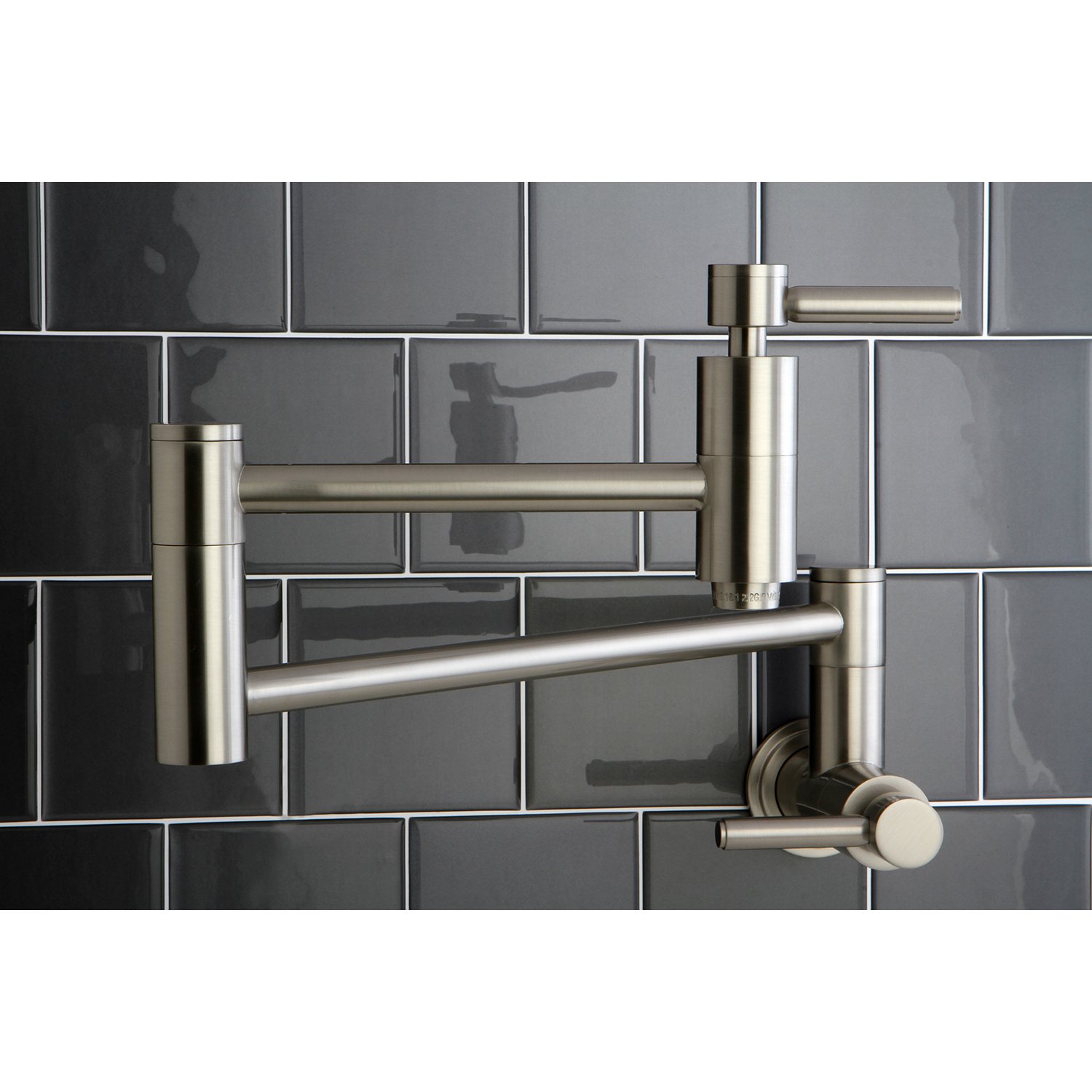 Kingston Brass KS8108DL 13-Inch Brushed Nickel Pot Filler Faucet - Perfect for Kitchen Sink, Stove & Cooking Area