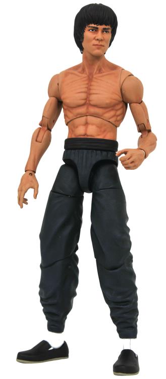 Diamond Select Bruce Lee Shirtless Action Figure - 7-Inch Collectible Martial Arts Statue for Display & Gifts | Perfect for Fans, Collectors, and Home Decor