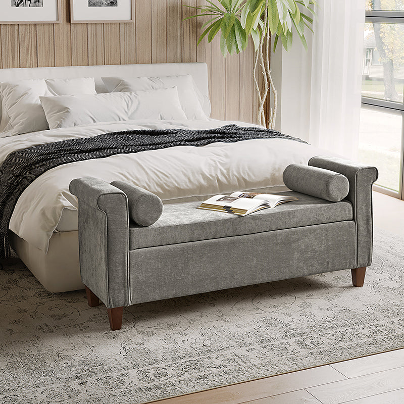 Gabino Traditional Style Storage Bench - Multipurpose Entryway, Living Room, Bedroom Seat with Storage - Perfect for Home Decor & Organization