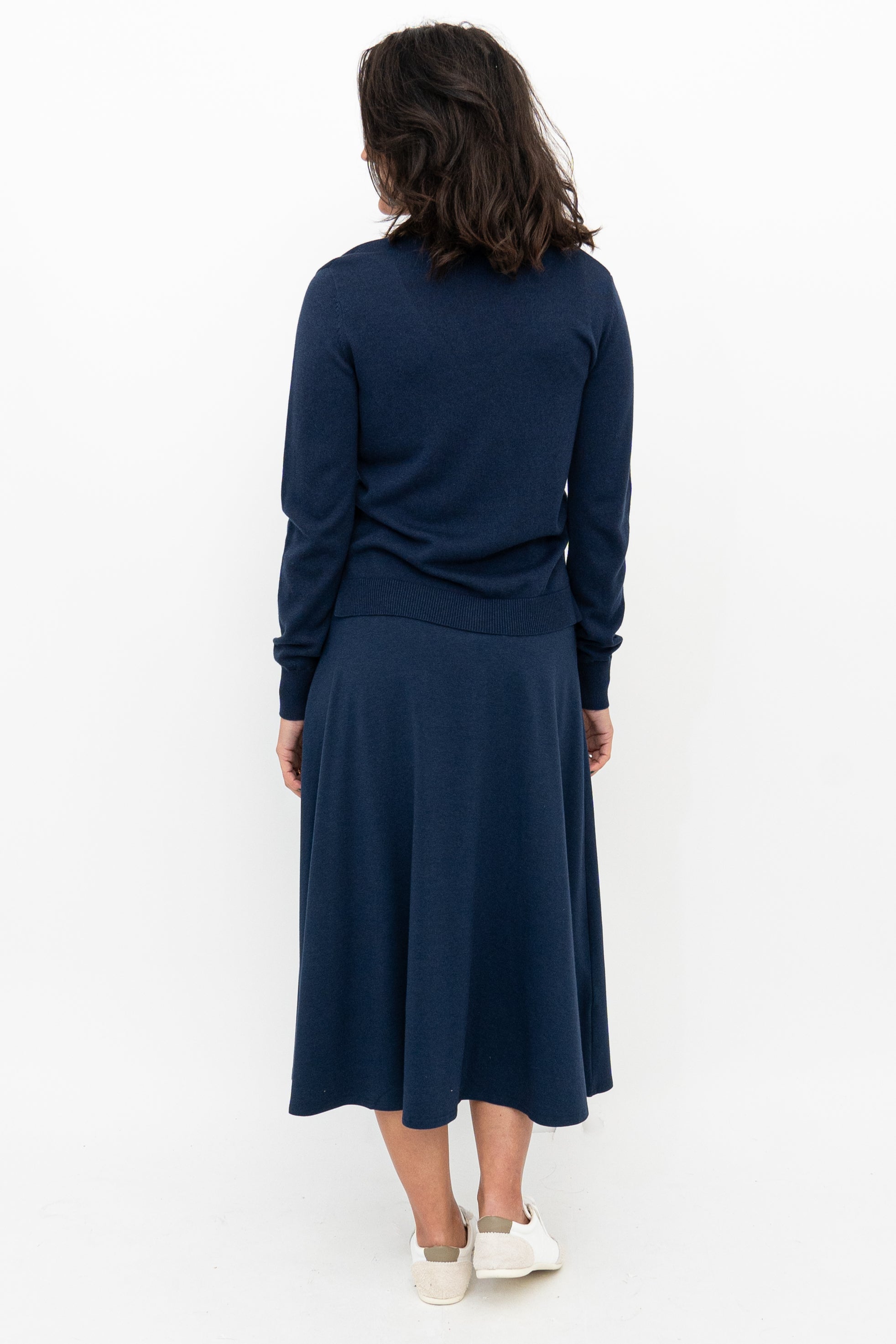 Gillian Skirt - Soft Bamboo Fabric in Indigo Blue | Comfortable & Eco-Friendly Women's Skirt for Casual Wear, Office & Summer Outfits