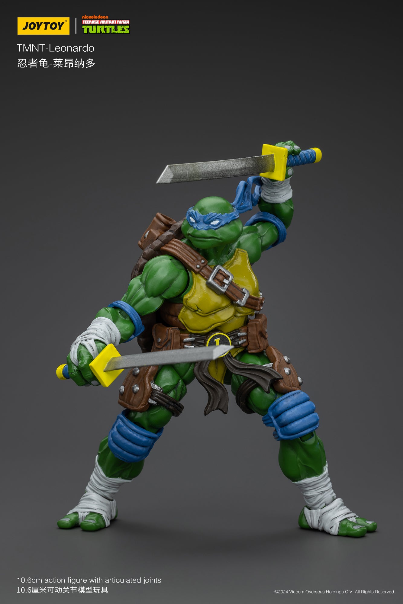 1/18 JOYTOY TMNT Action Figures Set - Michelangelo, Donatello, Leonardo & Raphael (Reissue Version) - Collectible Teenage Mutant Ninja Turtles Toys for Display & Play