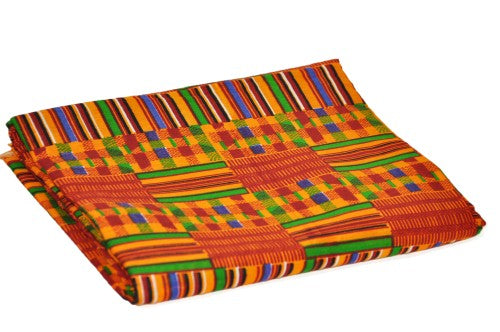 Authentic African Kente Print Fabric - Premium Quality Cotton Textile for Clothing, Home Decor & Crafts (DPAP187) | Perfect for Dresses, Curtains & DIY Projects