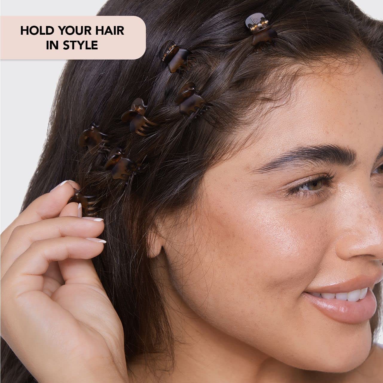 Kitsch Small Hair Clips for Women - No Pulling Non-Slip Baby Hair Barrettes | 16-Piece Set in Tortoise & Black | Durable Plastic Hair Accessories for Everyday Use, Work, and Special Occasions