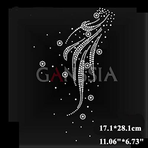 STORE99® 6pcs Hotfix Rhinestones with Aquatic Plants Design - Shiny Heat Transfer Garment Accessories for DIY Clothing, Swimwear & Costume Decoration (SS-4248)