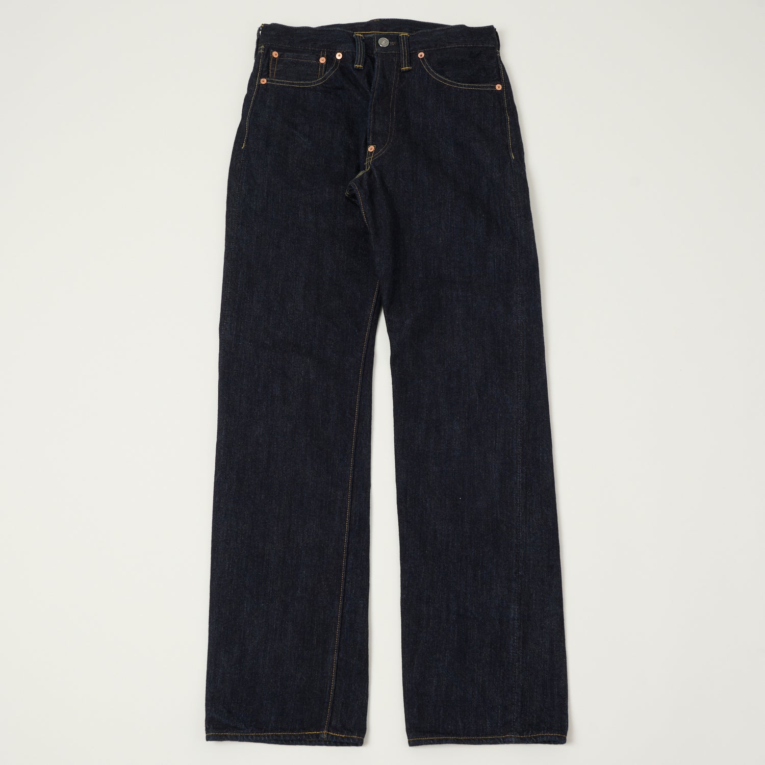 Freewheelers 601XX 1942 Wide Straight Jeans - One Wash Denim Pants for Men | Vintage Style Workwear & Casual Wear