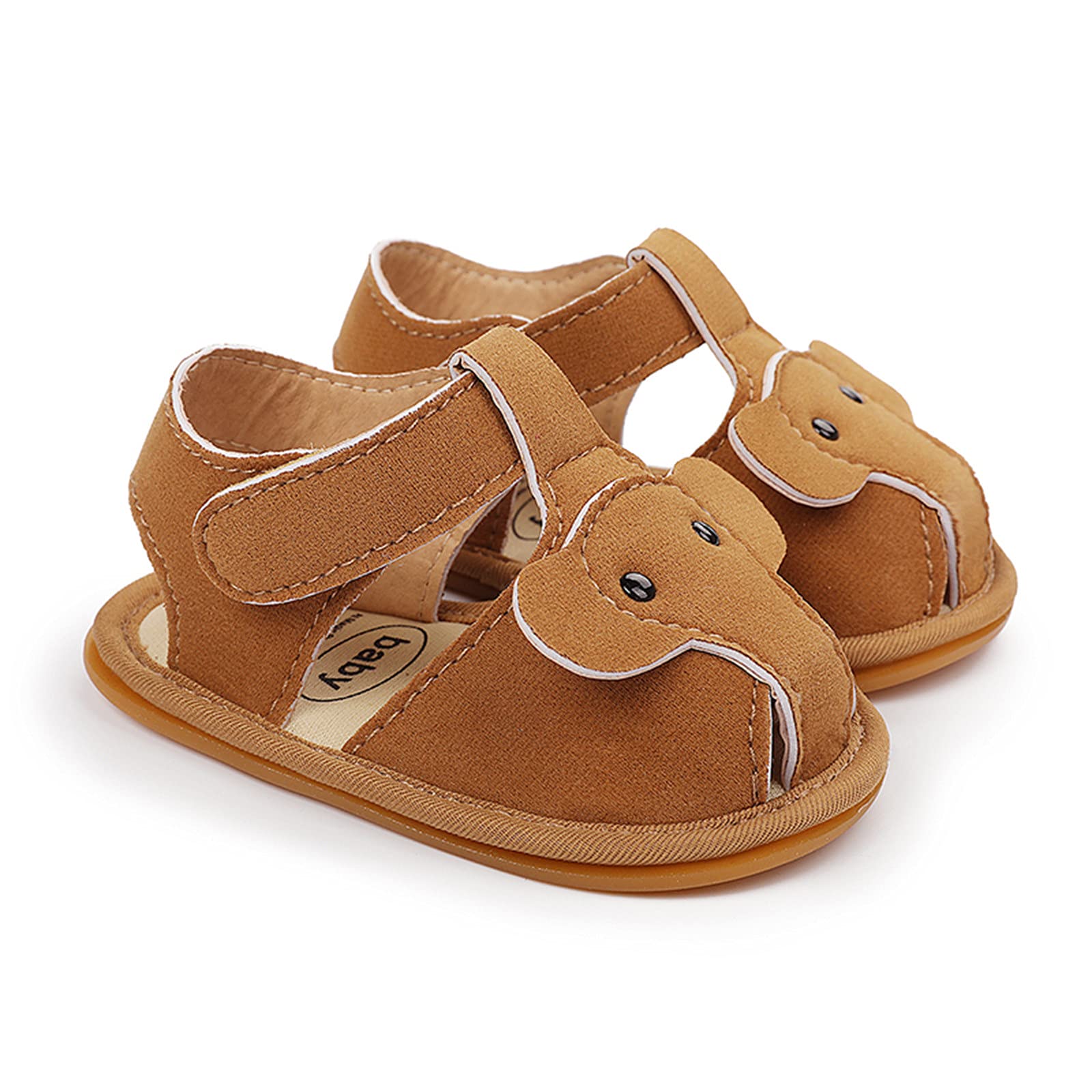 Toddler Girls Sandals - Cute Elephant Design Beach Shoes for Baby Girls | Summer Prewalker Sandals for Outdoor Play & Walking