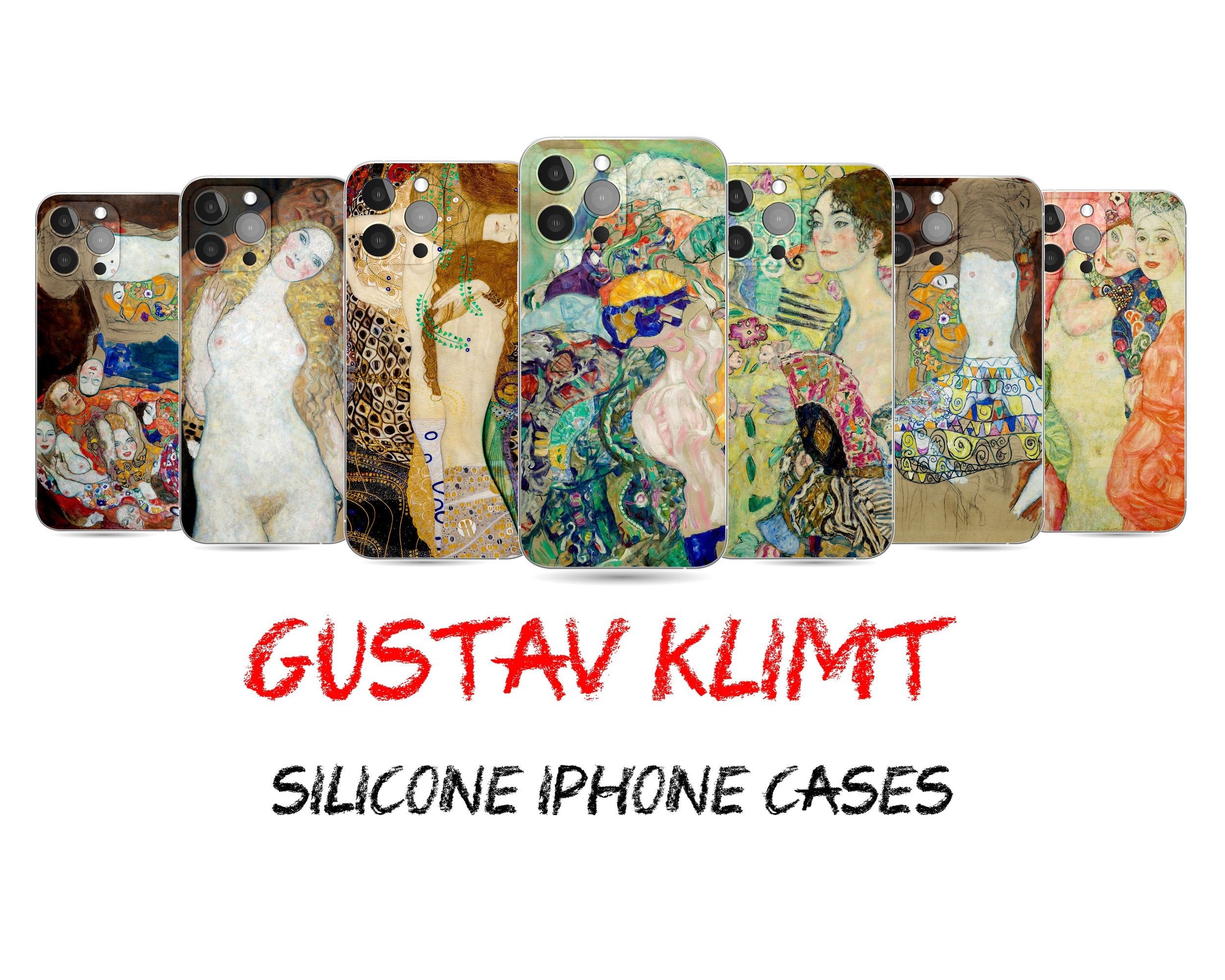 Gustav Klimt Art Phone Case for iPhone 8 Plus/XS Max/XR - Aesthetic Matte Protective Cover - Perfect for Art Lovers & Daily Use