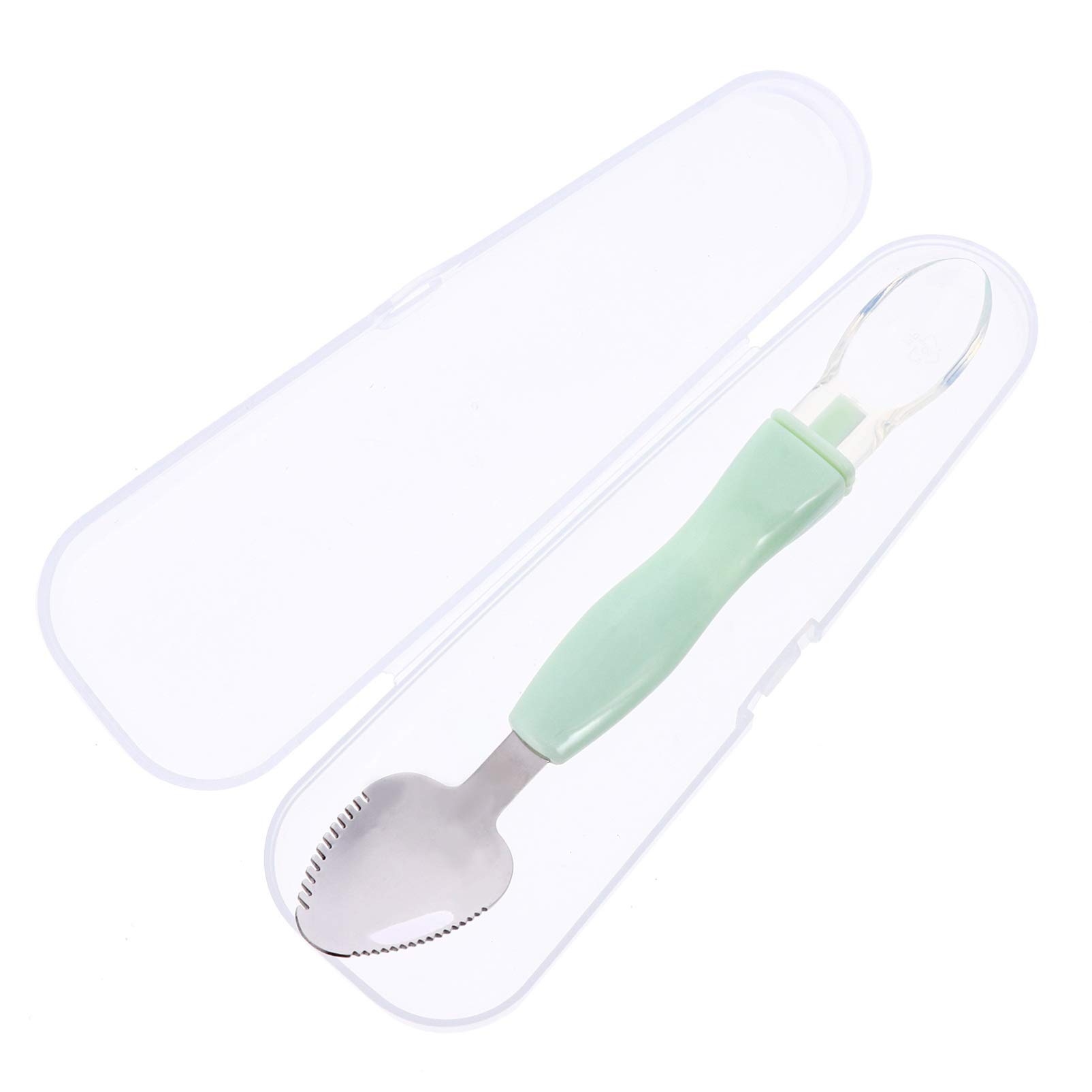 Kisangel 2-Pack Silicone Baby Feeding Spoons - Dual Head Food Scraper & Puree Spoon for Infants - BPA-Free Soft Weaning Utensils - Perfect for Mashed Fruits, Vegetables & Baby-Led Weaning (Green)