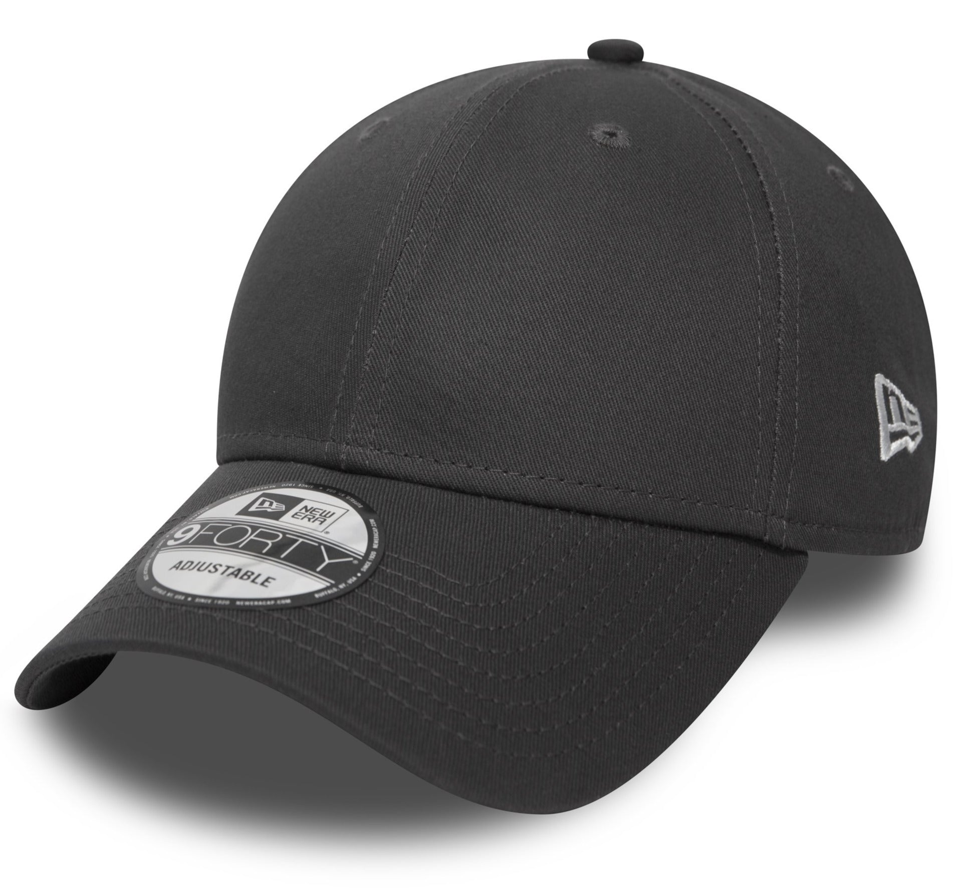 New Era 9Forty Basic Adjustable Graphite Baseball Cap for Men & Women - Classic Snapback Hat for Sports, Casual Wear & Outdoor Activities