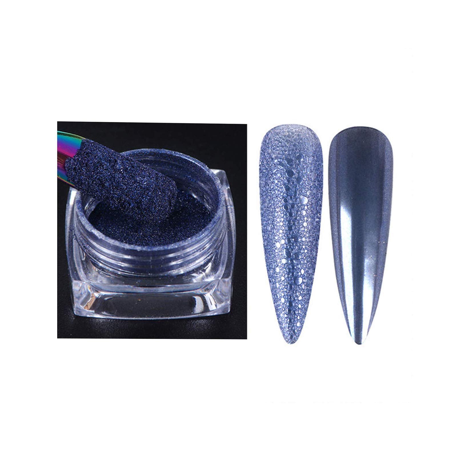 Metallic Mirror Effect Glitter Nail Powder - Brussel 1 Box Nail Art Manicure Dipping Powder for Gel Polish & Makeup | Perfect for Salon, Home Nail Designs & Party Glam Looks
