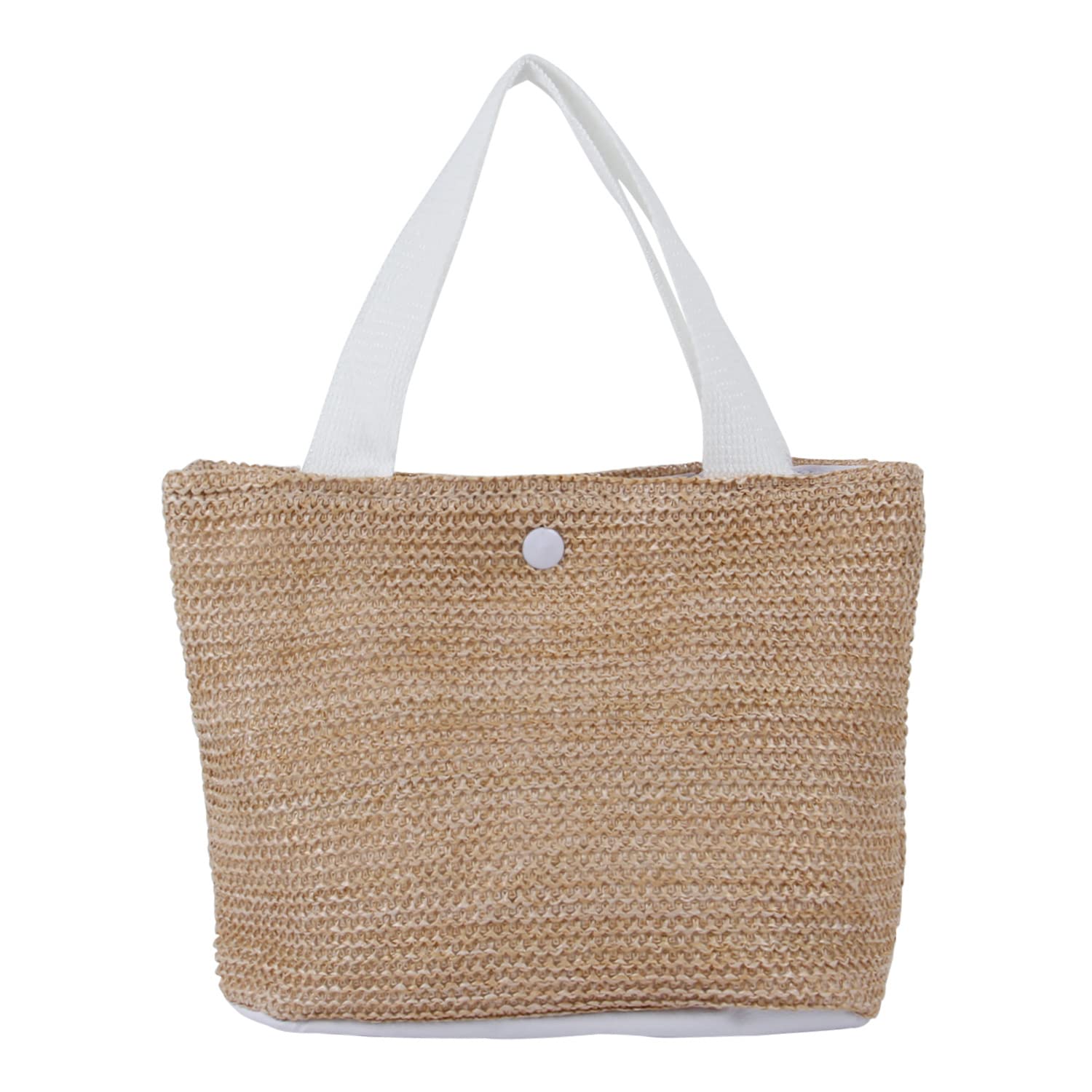Stylish Women's Straw Tote Bag with Handles - Boho Beach Bag for Women, Fashionable Braided Straw Purse for Ladies & Girls - Perfect for Beach Outings, Picnics, and Summer Vacations