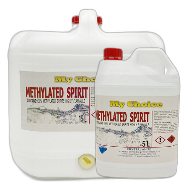 My Choice Premium Methylated Spirit | 99.9% Pure Denatured Alcohol | Multi-Purpose Cleaning Solvent for Home, Lab & DIY Projects