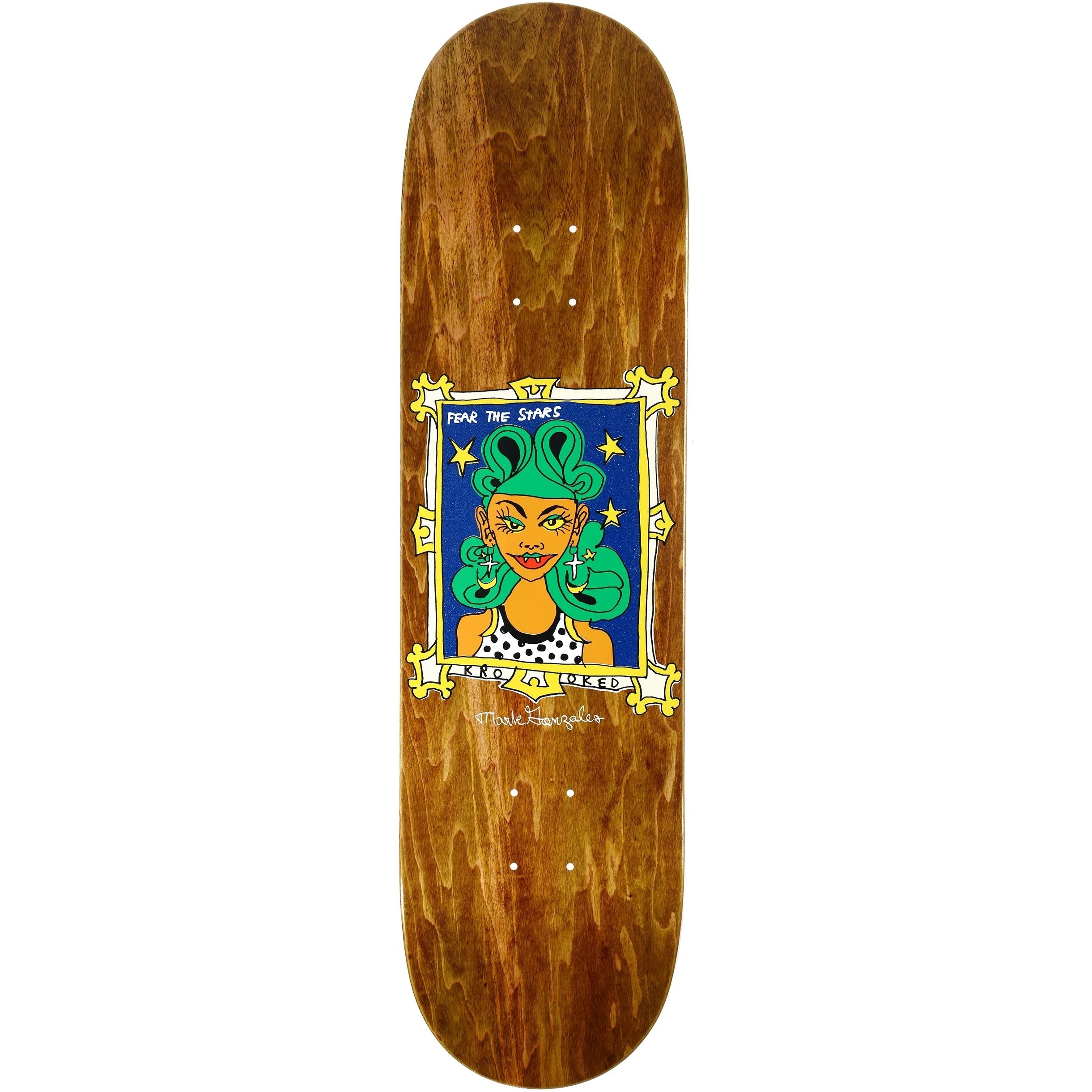 Krooked Gonz Fear 8.5 Skateboard Deck - Professional 8.5