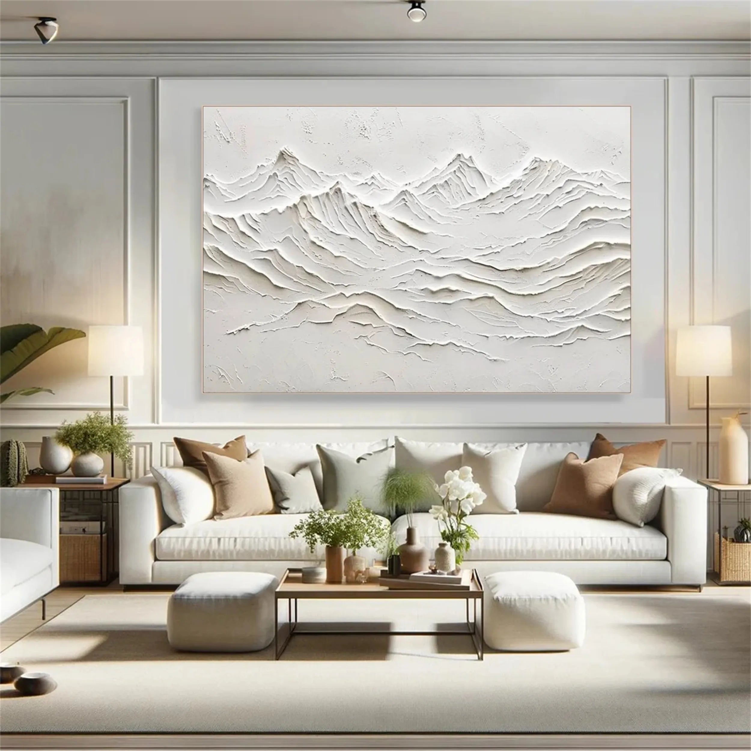 Minimalist Textured Plaster Art Painting - #MM243 - Perfect for Modern Home & Office Wall Decor