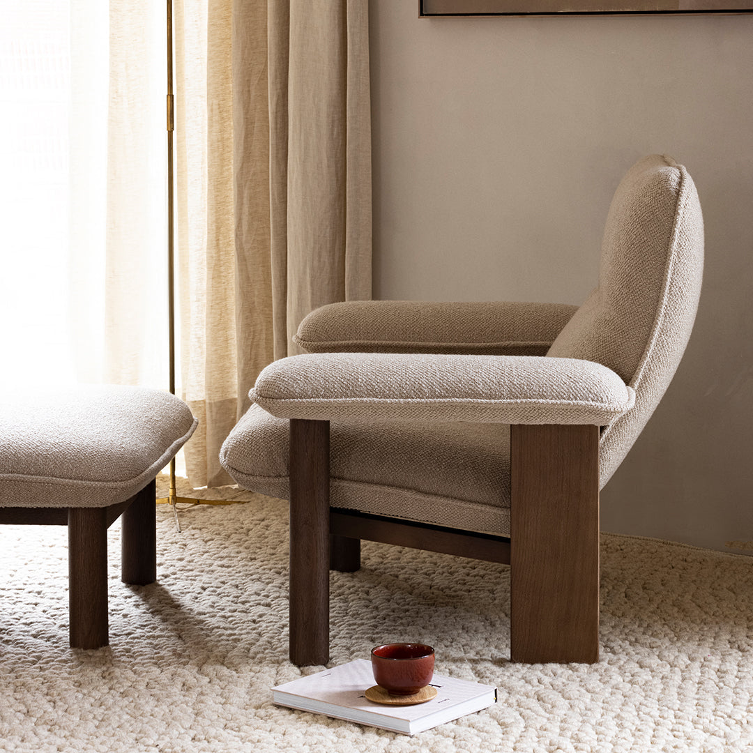 Brasilia Ottoman - Modern Round Storage Ottoman with Lift Top, Upholstered Footrest & Coffee Table - Perfect for Living Room, Bedroom & Home Decor