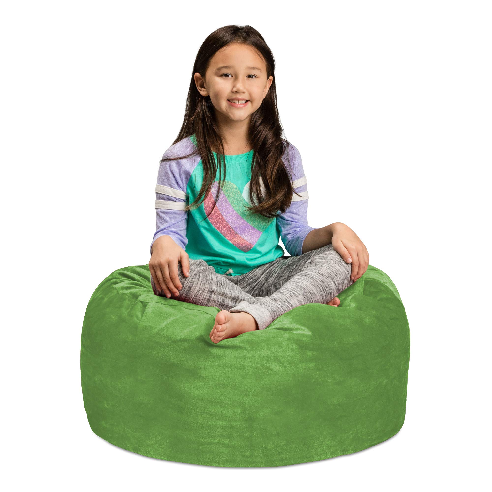 2 Foot Lime Sofa Sack Bean Bag Chair Cover - Soft & Durable Replacement for Kids & Adults - Perfect for Living Room, Bedroom, or Game Room Relaxation