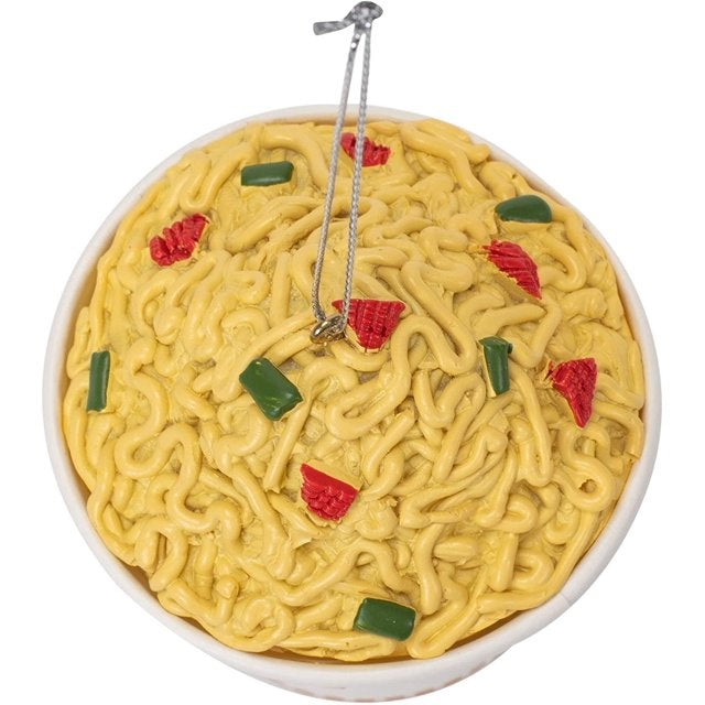 4 Pack Ramen Noodle Cup Ornaments - Japanese Instant Noodle Miniature Decorations for Christmas Tree, Party, Home, and Office Decor