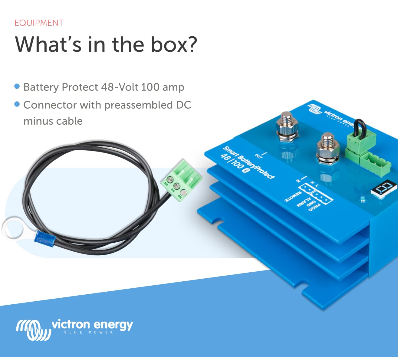 Victron Energy Smart BatteryProtect 48V 100A Bluetooth - Battery Management System for Solar, Marine & RV Power Protection