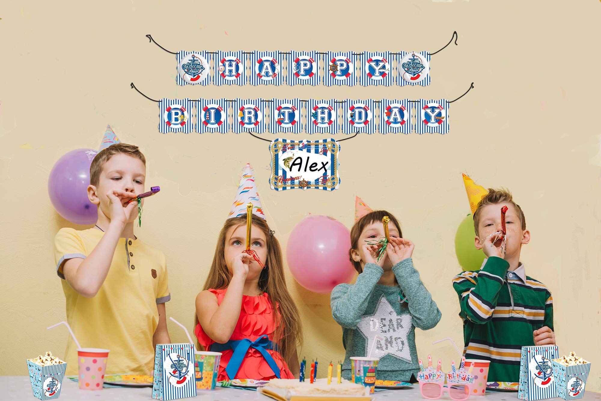 Premium Nautical Party Favor Bags - 12 Pack | Girls Birthday Party Supplies, Baby Shower Decorations, Treat & Goody Gift Bags | Perfect for Beach Themed Parties, Bridal Showers & Kids Celebrations