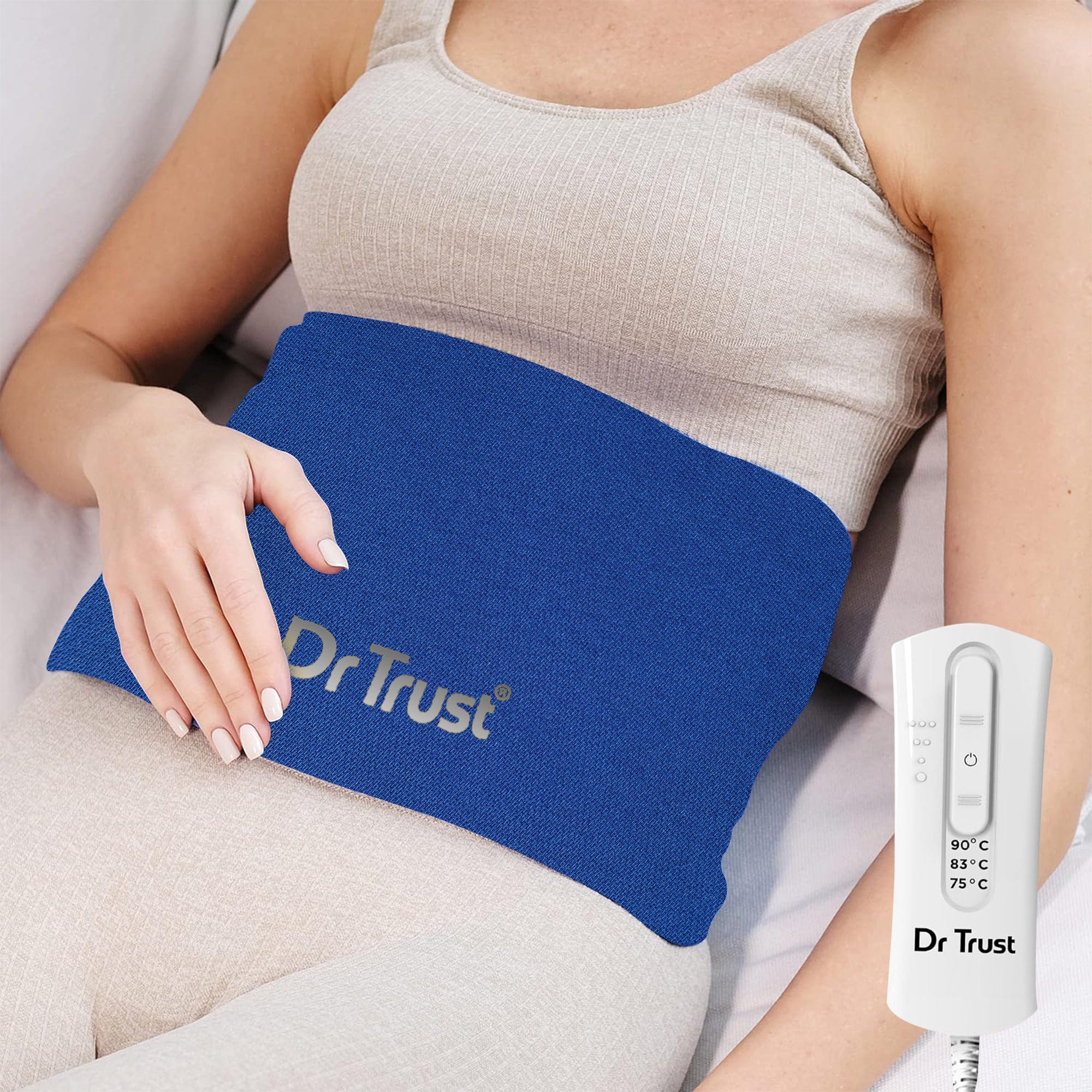 Dr Trust USA Orthopedic Electric Heating Belt for Back Pain Relief - Adjustable Temperature Heating Pad for Lower Back, Abdomen, Shoulder & Knee Pain - Perfect for Period Cramps, Muscle Soreness & Arthritis Comfort at Home/Office