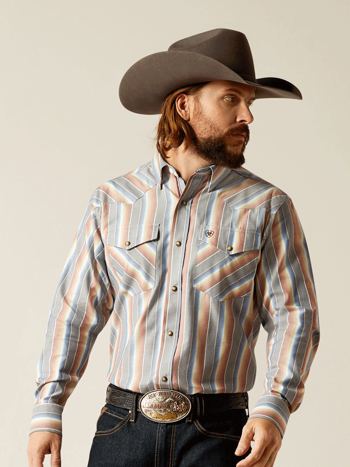 Ariat Men's Pro Series Sylas Classic Fit Shirt - Olive Green Long Sleeve Work Shirt for Western, Ranch & Outdoor Activities