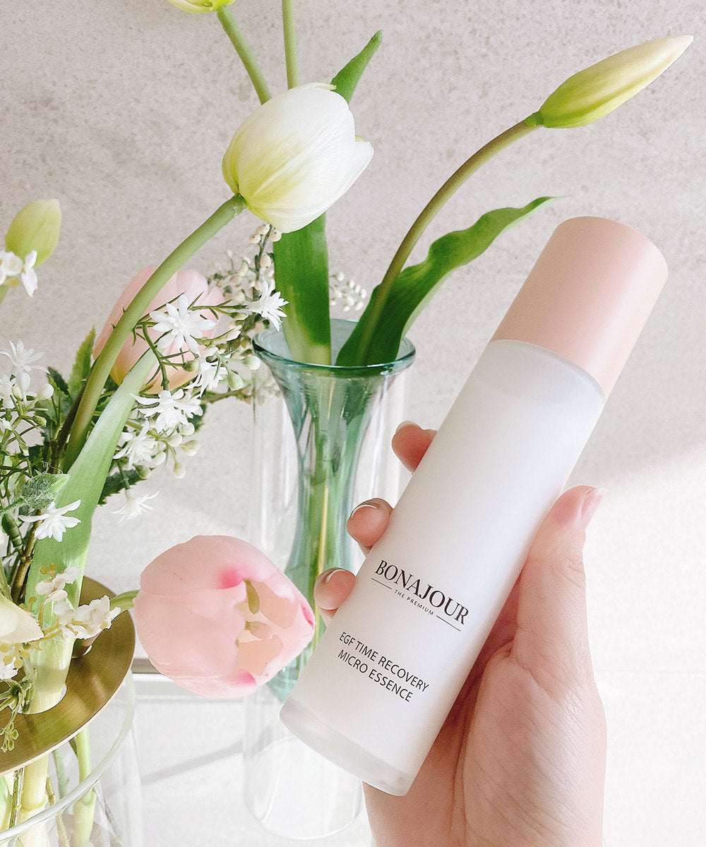 Bonajour EGF Time Recovery Micro Essence 130ml - Anti-Aging Facial Serum for Wrinkles & Fine Lines | Perfect for Nighttime Skincare Routine & Daily Hydration