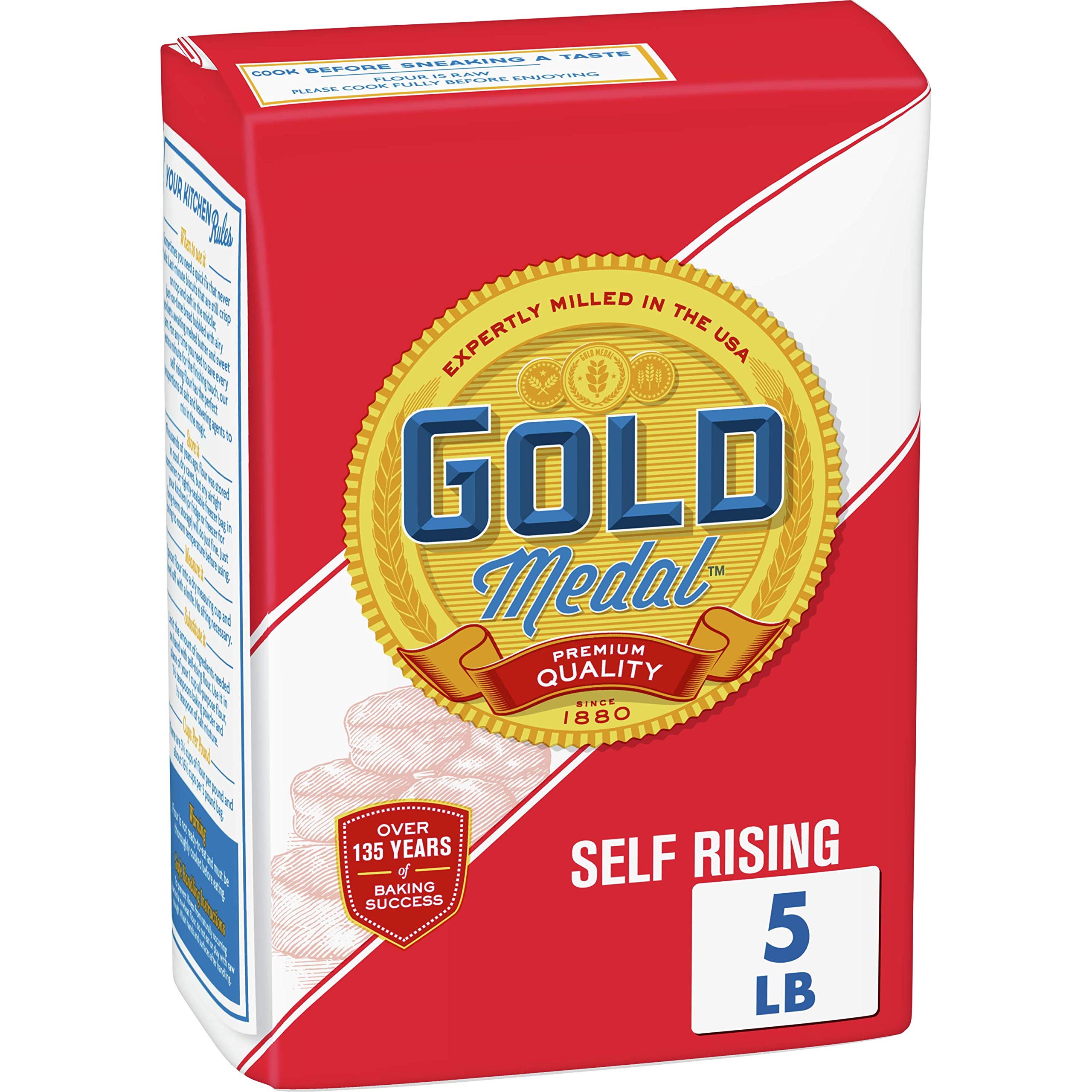 Gold Medal Premium Self-Rising Flour for Baking - 5 lb Bag | Perfect for Biscuits, Pancakes & Southern Recipes