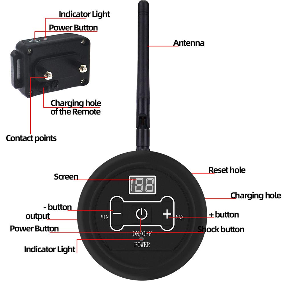 Wireless Dog Fence System - Safe Electric Pet Containment with Beep & Shock Modes, Waterproof Rechargeable Training Collar for Small Medium Large Dogs (1/2/3 Dogs) - Perfect for Backyard Training & Outdoor Pet Safety