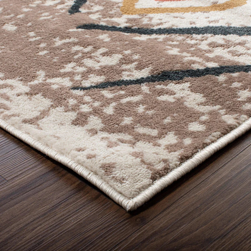 Southwestern Geometric Indoor Area Rug or Runner Rug - Boho Chic Home Decor for Living Room, Bedroom, or Entryway