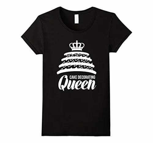 Queen of Cake Decorating T-Shirt - Black | Funny Baking Tee for Women | Perfect for Bakers, Cake Lovers & Birthday Parties