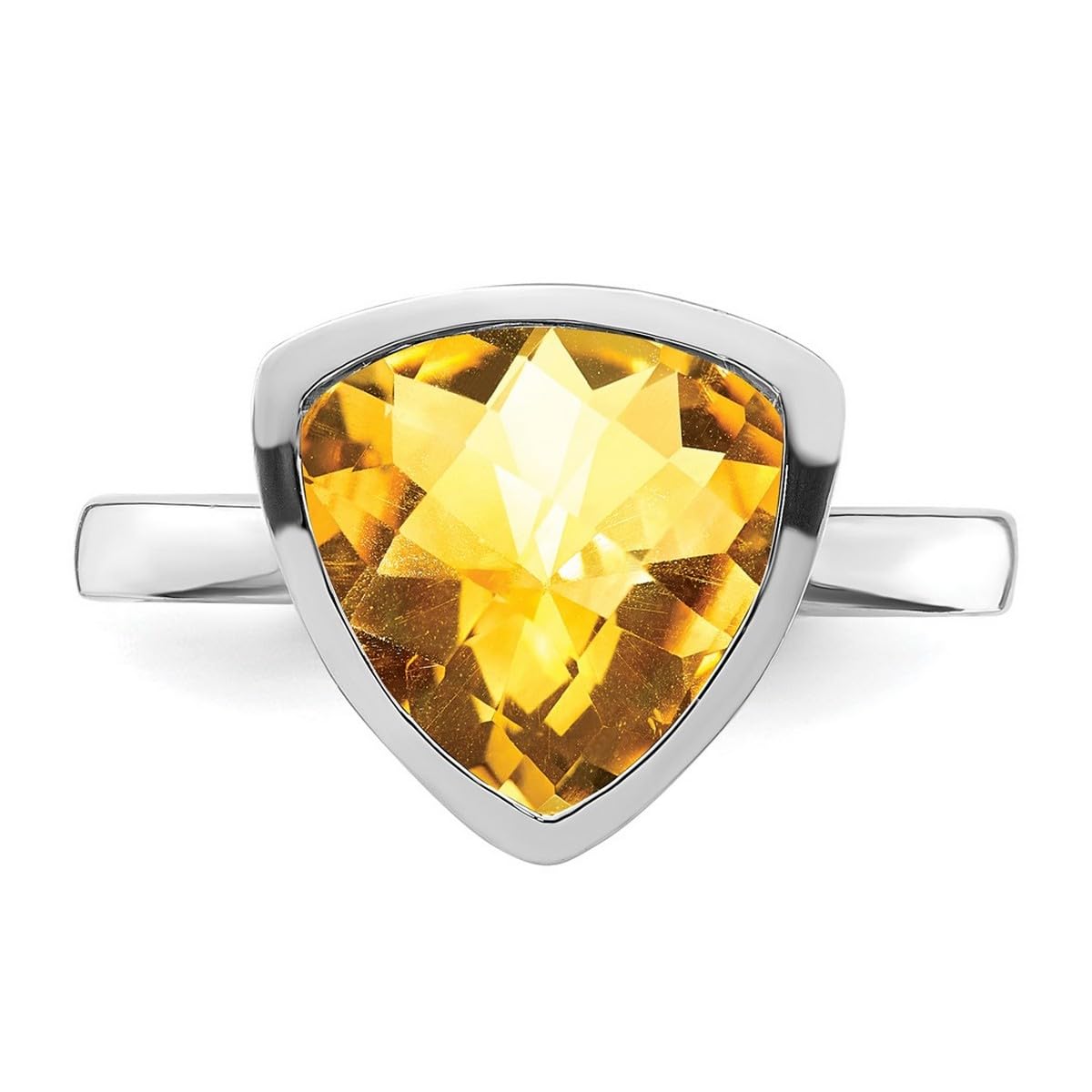 925 Sterling Silver Citrine Ring for Women - 2mm Wide Dainty Stackable Band, Elegant Birthstone Jewelry for Everyday Wear, Gift for Her, Anniversary, Birthday, or Special Occasions