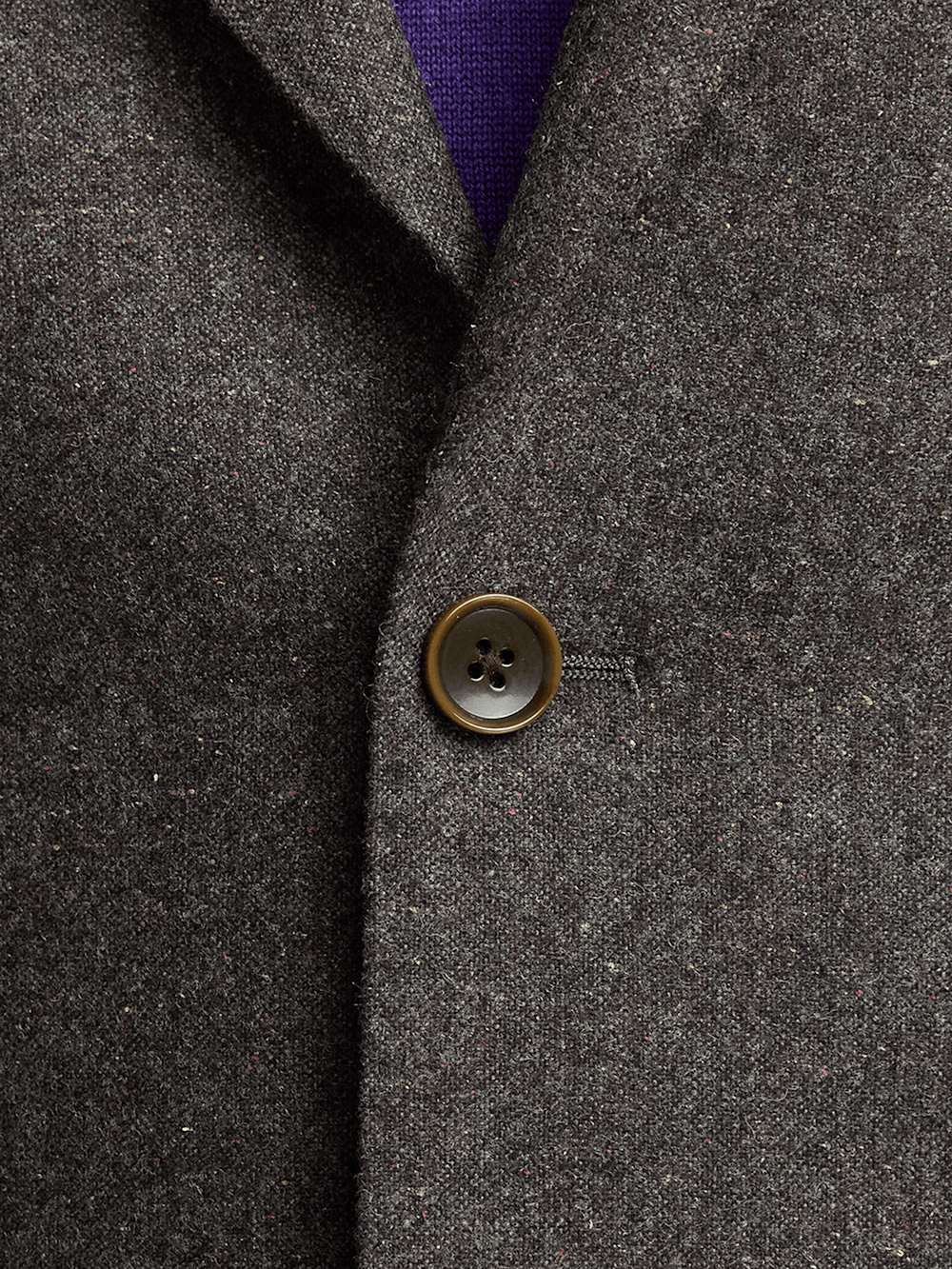 Premium Wool Blend Donegal Single Breasted Notch Lapel Sport Coat for Men - Charcoal Gray Business Casual Blazer for Office, Weddings & Formal Events