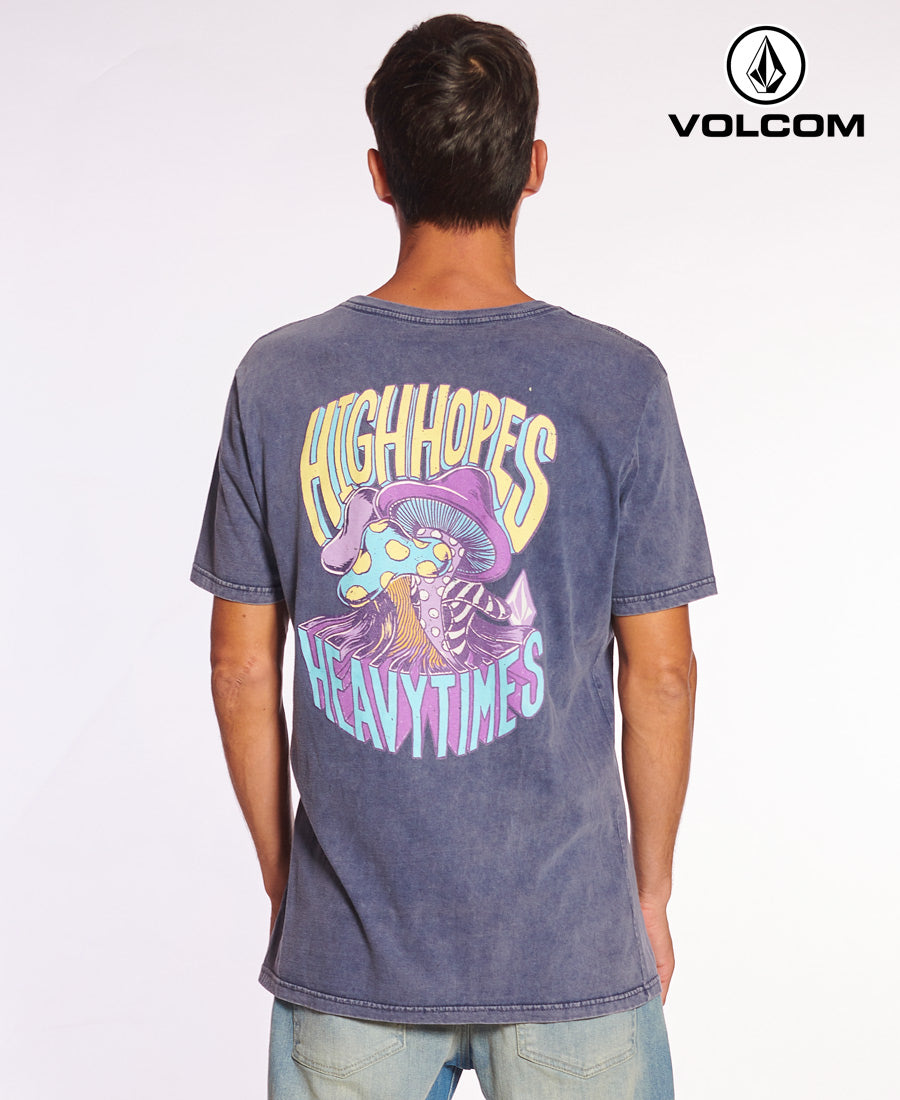 Volcom Men's Short Sleeve T-Shirt - MC Process Print, Blue | Casual Wear, Street Style & Everyday Comfort