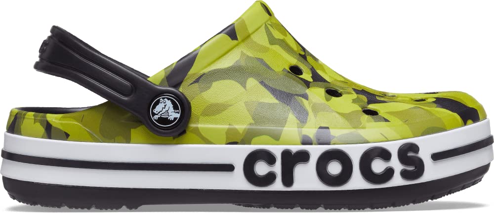 Crocs Unisex-Child Bayaband Bubble Camo Clog | Kids Water Shoes for Beach, Pool & Outdoor Play | Comfortable & Lightweight Slip-On Clogs