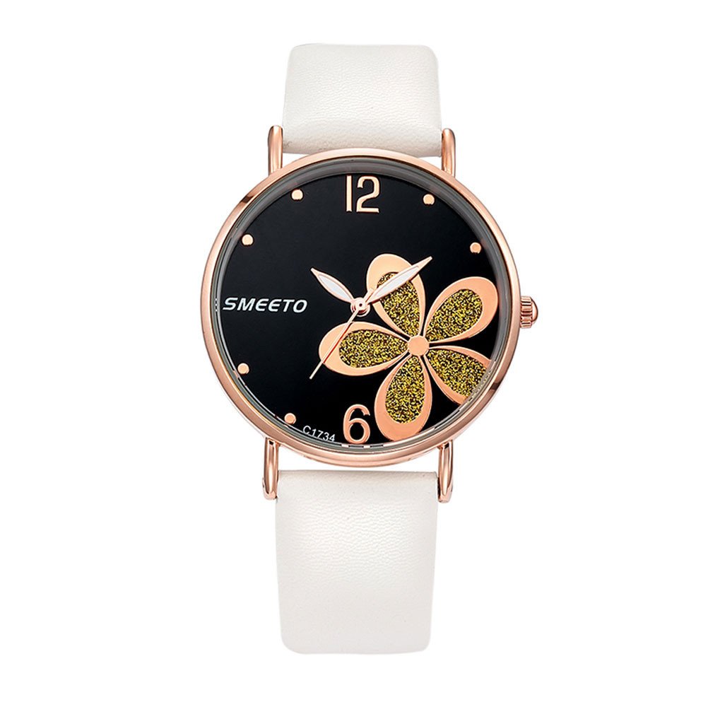 Elegant Floral Quartz Watch for Women - Stylish Fashion Watch with Flower Design - Perfect for Casual Wear, Office, and Special Occasions
