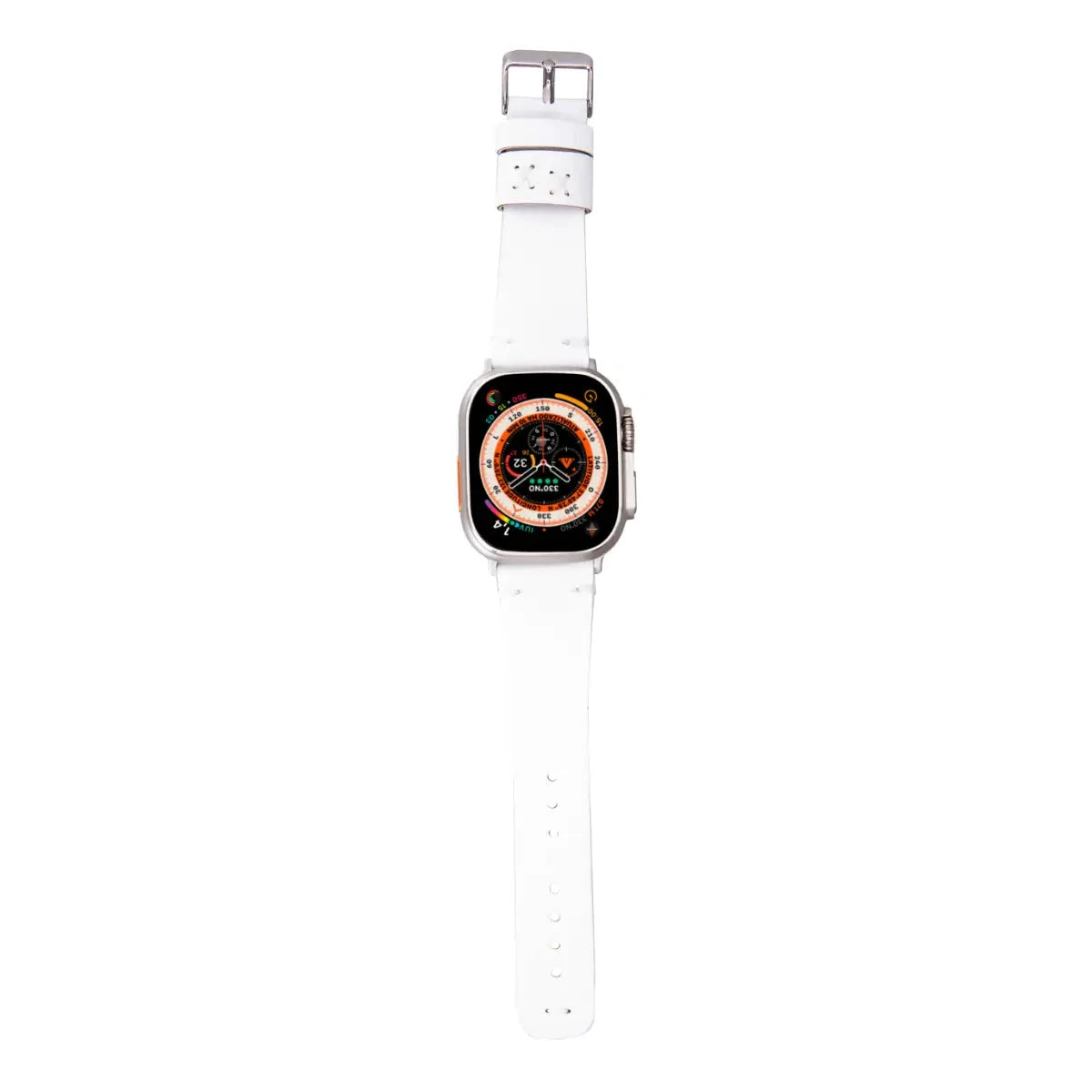 Premium White Leather Apple Watch Band - Classic & Stylish Replacement Strap for Apple Watch Series 1-9 & SE - Perfect for Work, Gym & Everyday Wear