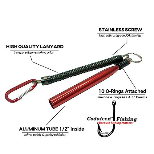 Wacky Rig Worm Fishing Kit - Wacky Rig Tool with O-Rings for Bass Fishing - Perfect for Largemouth & Smallmouth Bass in Lakes & Rivers