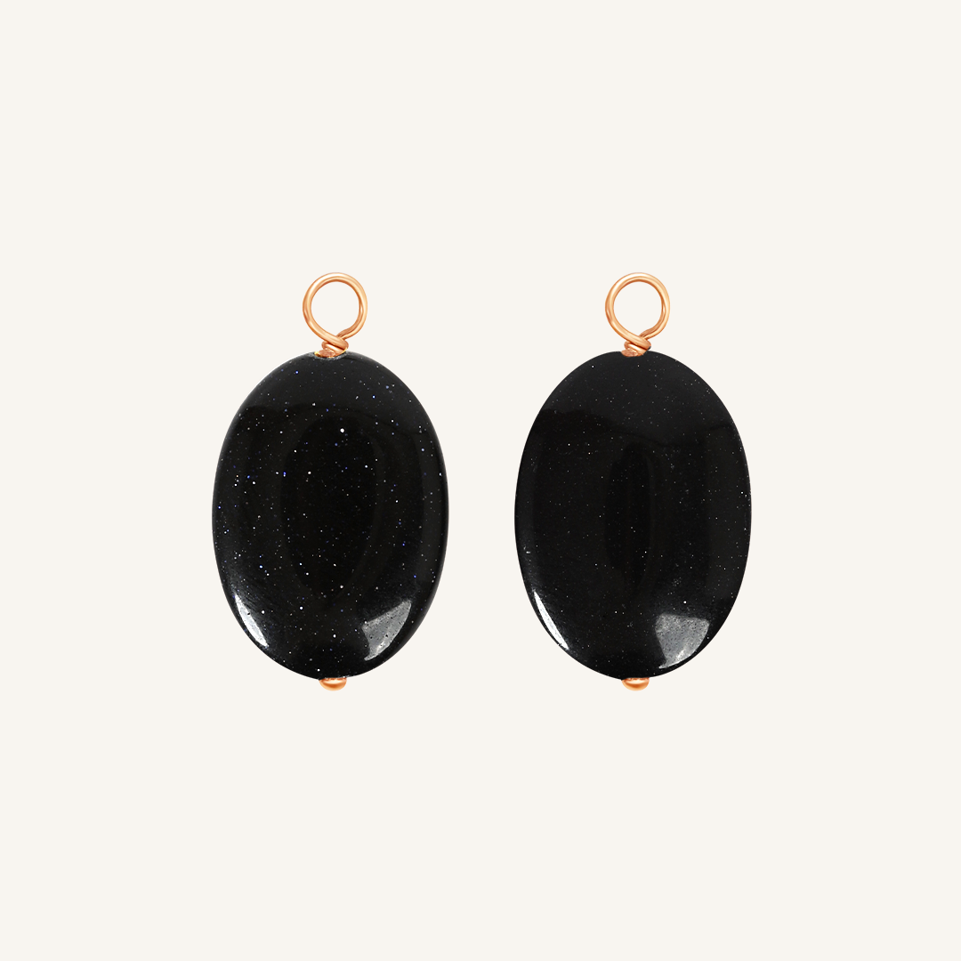 Blue Sandstone Hoop Earrings Set of 2 - Healing Crystal Jewelry for Women - Perfect for Meditation, Yoga & Spiritual Gifts