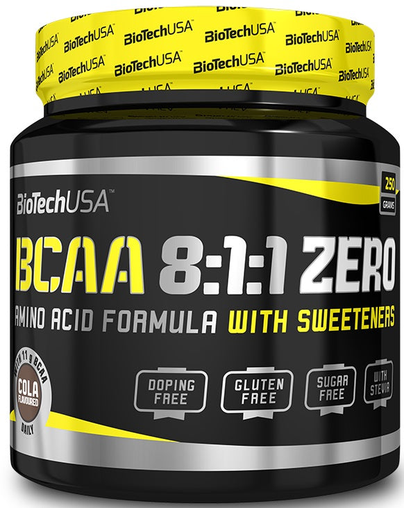 BioTechUSA BCAA 8:1:1 Zero Peach Iced Tea - 250g Branched Chain Amino Acid Supplement for Muscle Recovery & Workout Energy | Pre & Post Workout Drink Mix for Athletes & Fitness Enthusiasts