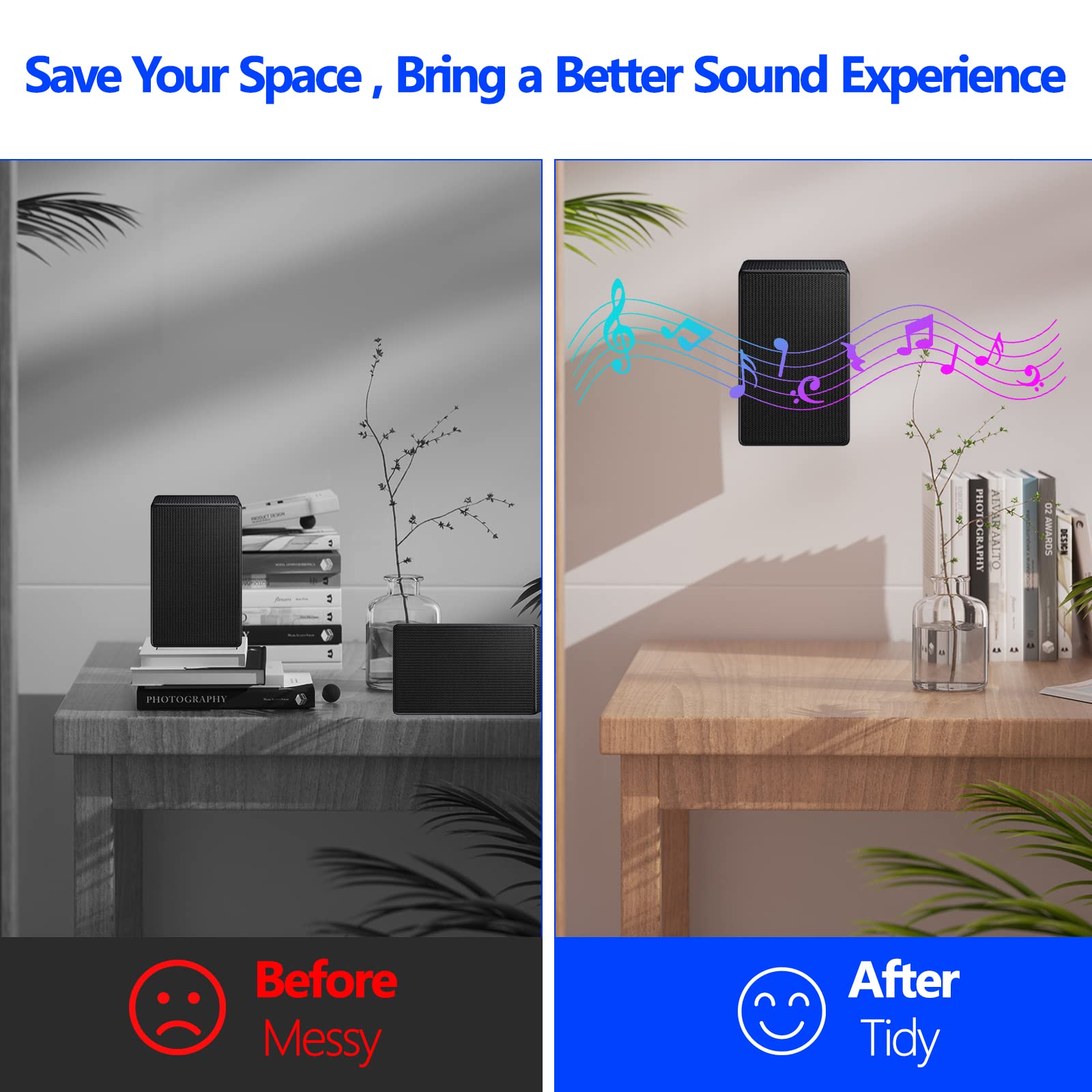 Samsung SWA-9500S/ZA Speaker Wall Mount Bracket - Adjustable Tilt & Swivel Ceiling Mount for Rear Speakers - Perfect for Home Theater & Surround Sound Systems