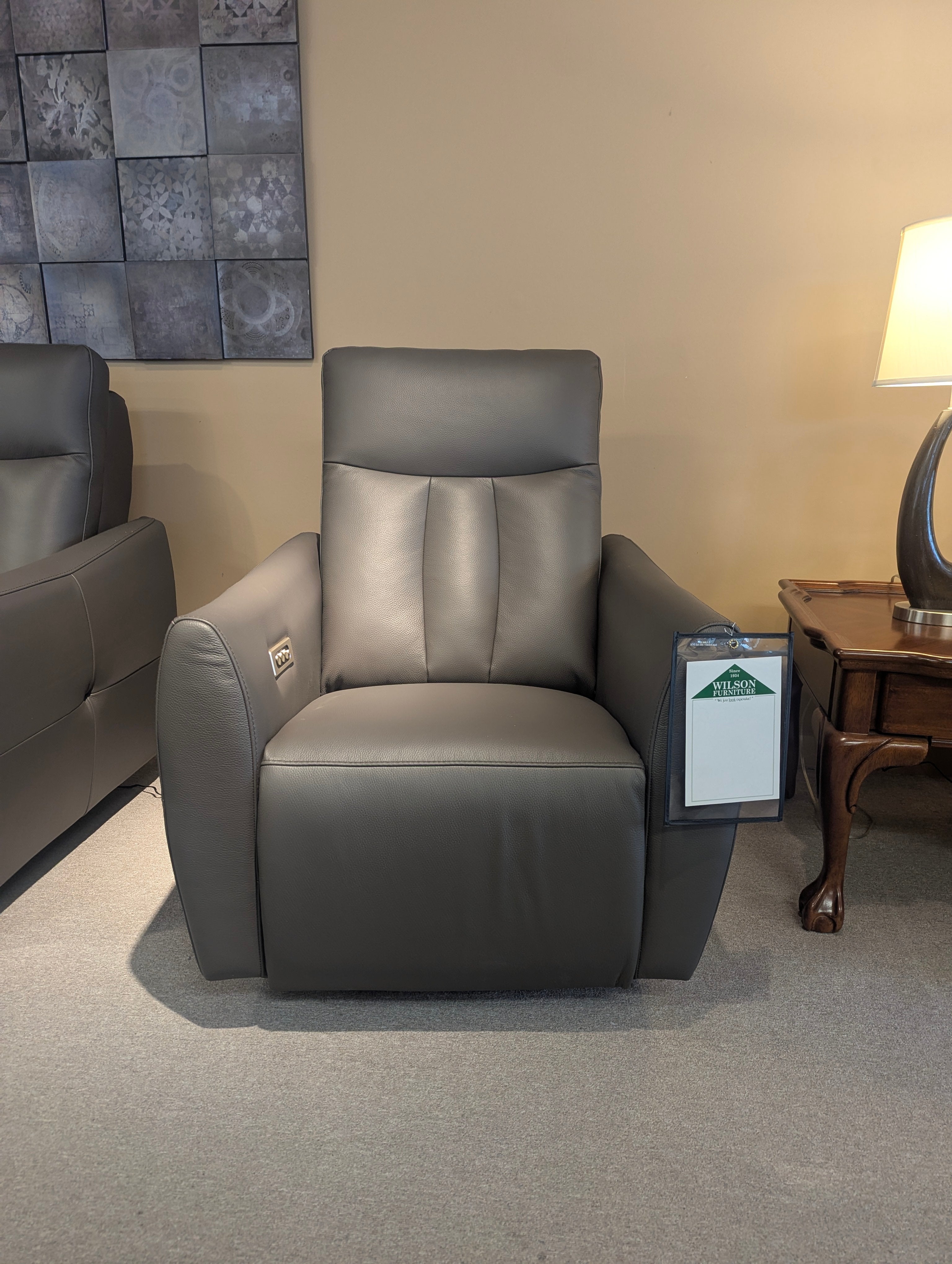 Power Reclining Slimline All Leather 75