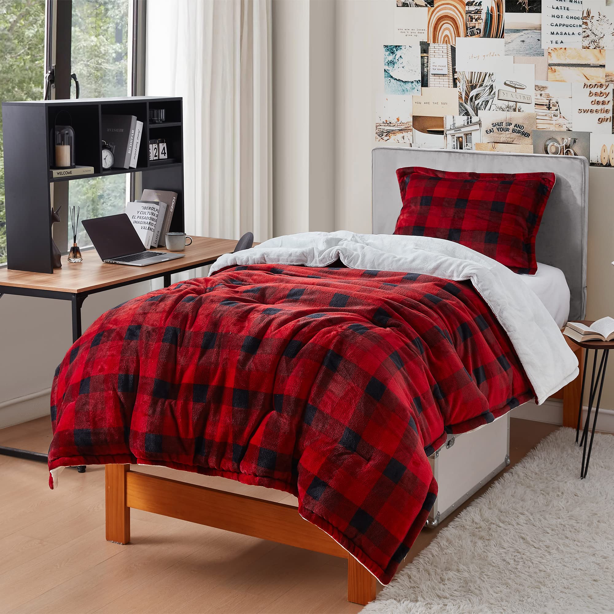 Byourbed Ah, Yes The Scottish Winter - Twin XL Comforter Set with Buffalo Plaid Pattern | Ultra Soft & Warm Bedding for Cold Weather | Perfect for Cozy Winter Nights, Cabin Retreats & Holiday Decor
