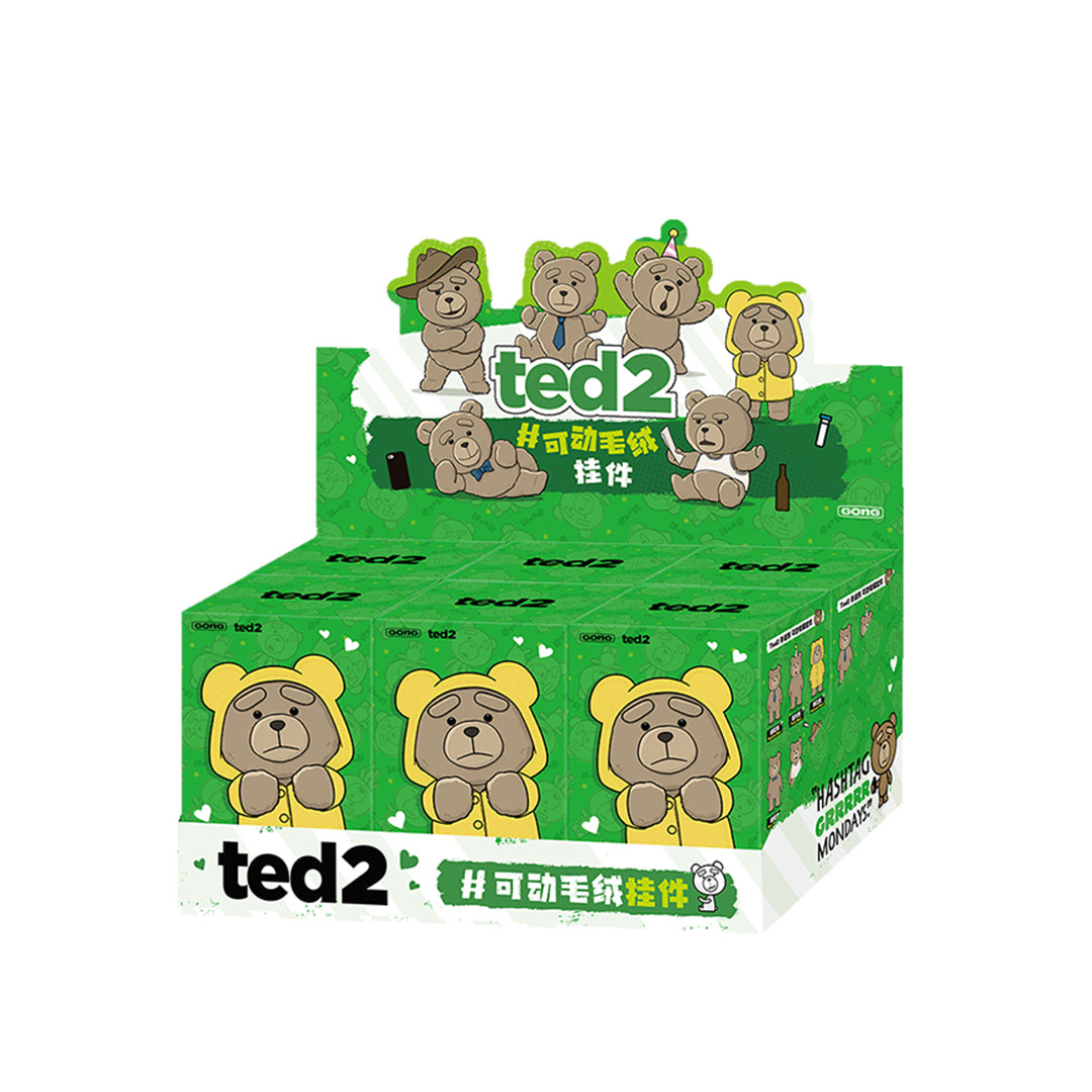 POP MART ted 2 Teddy Bear Action Plush Pendant - Cute Collectible Stuffed Animal Toy for Kids & Adults - Perfect for Gifts, Room Decor, and Movie Fans