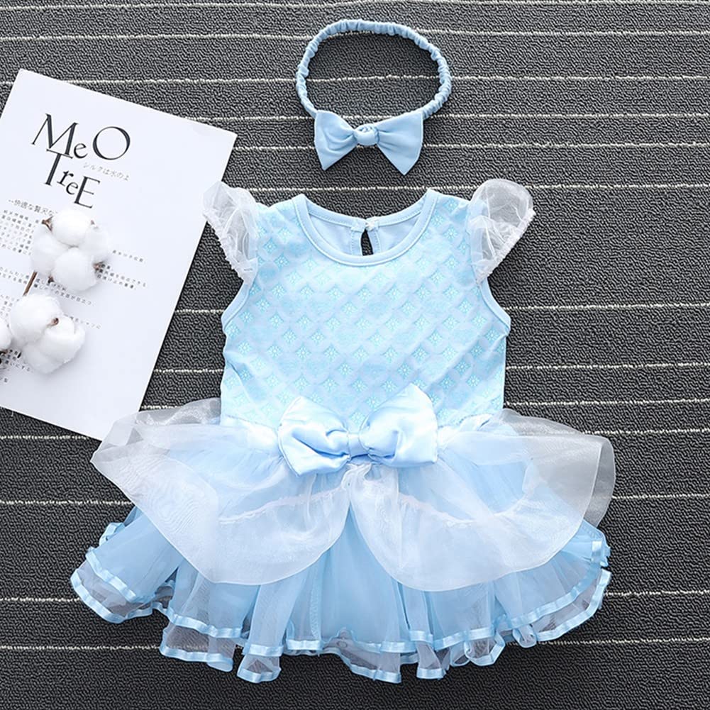 **Princess Tutu Dress for Baby Girls - Birthday, Halloween & Christmas Party Outfit with Headband - Elegant Fancy Dress for Special Occasions**